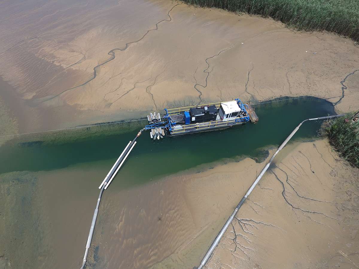 Auger Dredge Aerial Photo